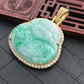 Green Jade God of Wealth pendant