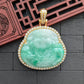 Green Jade God of Wealth pendant