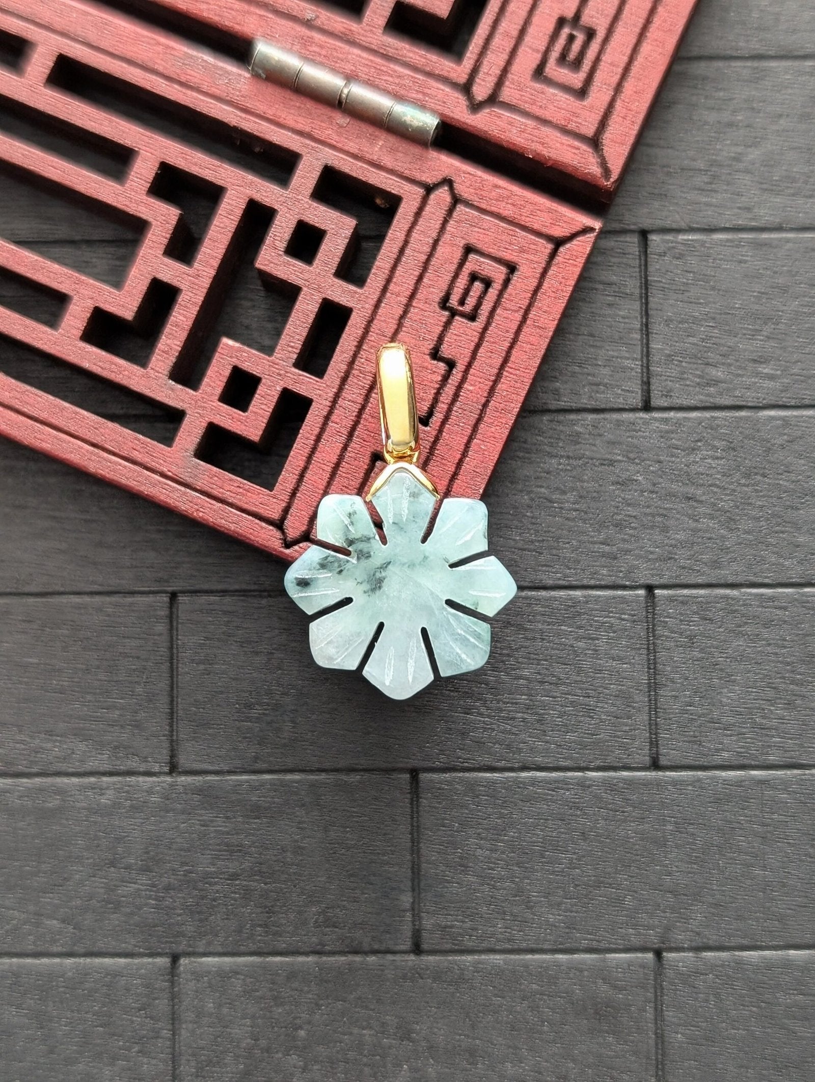 Micro Multi Green Filipino Sun Jade Pendant