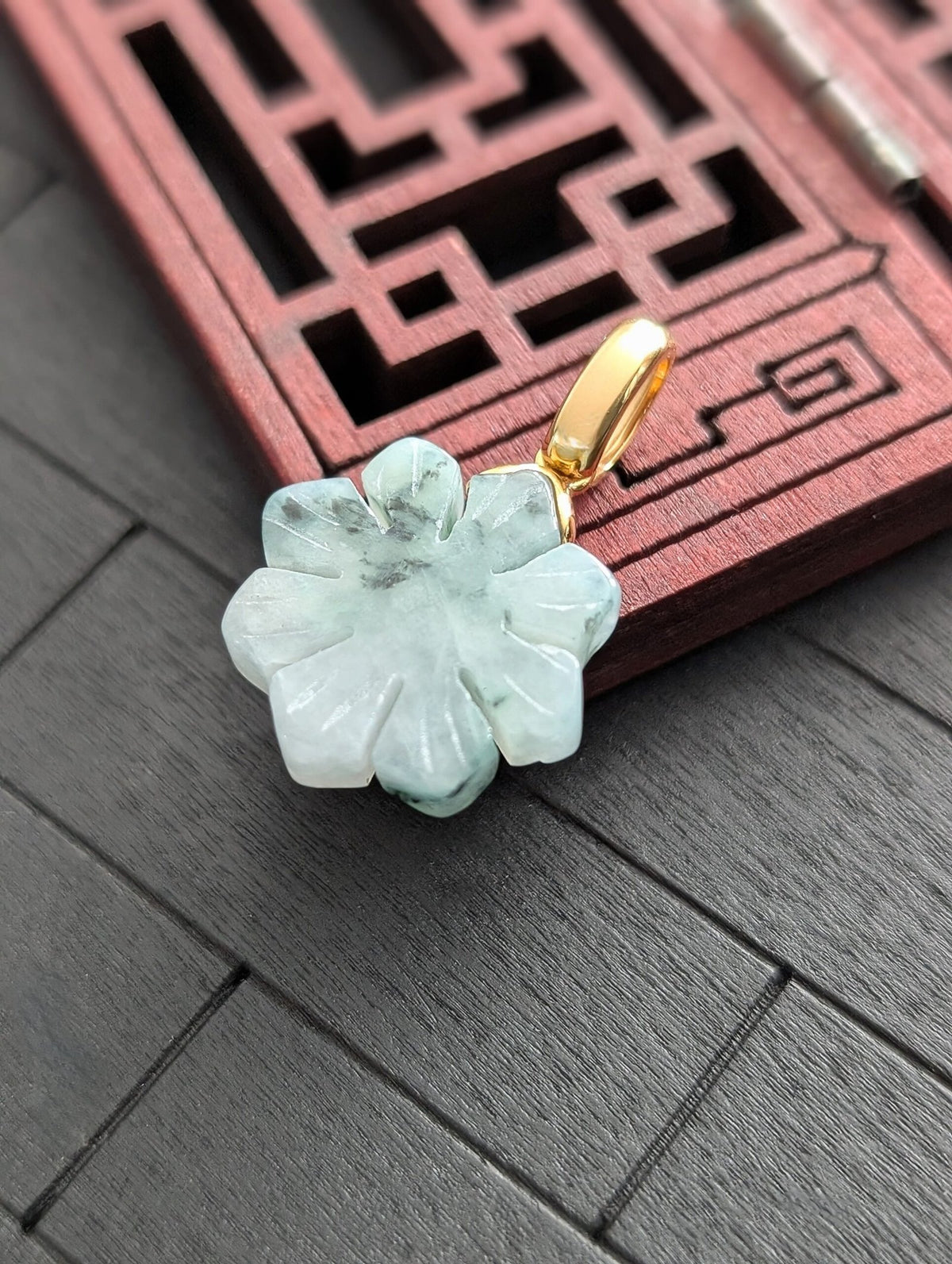 Micro Multi Green Filipino Sun Jade Pendant