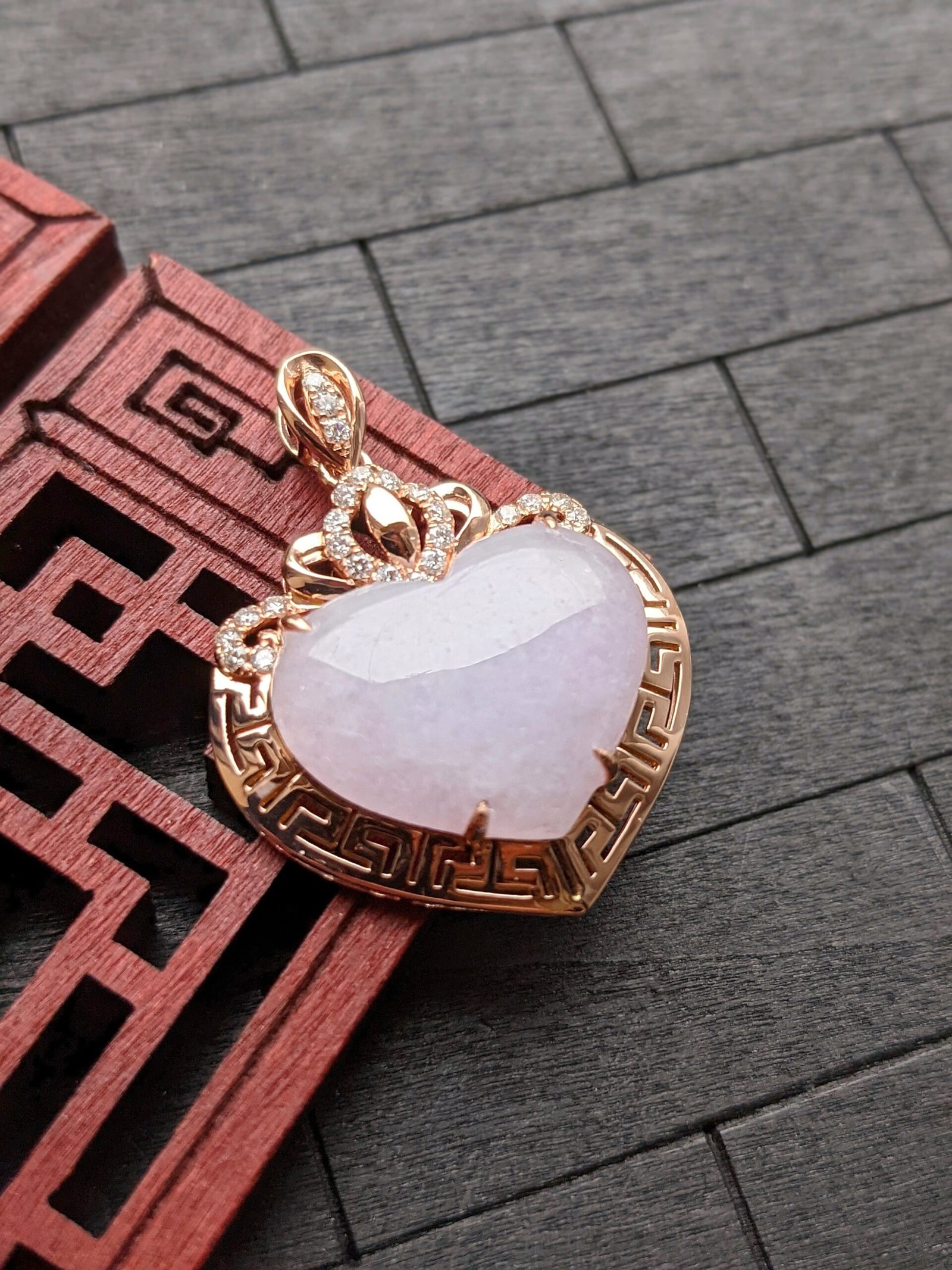 Pink Heart Jade Pendant JADE BROTHERS JEWELRY