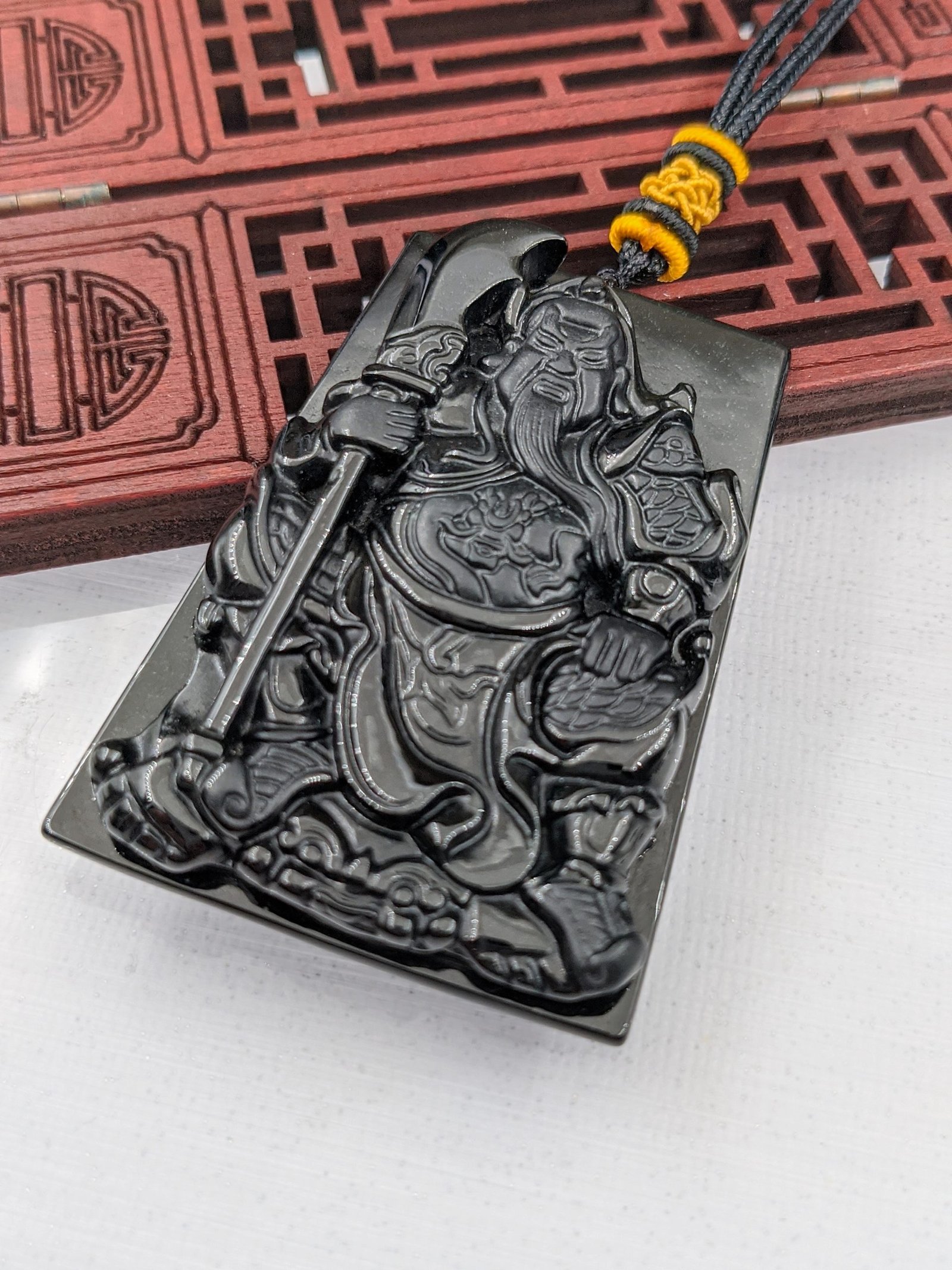 Black Jade God of War Pendant – JADE BROTHERS JEWELRY