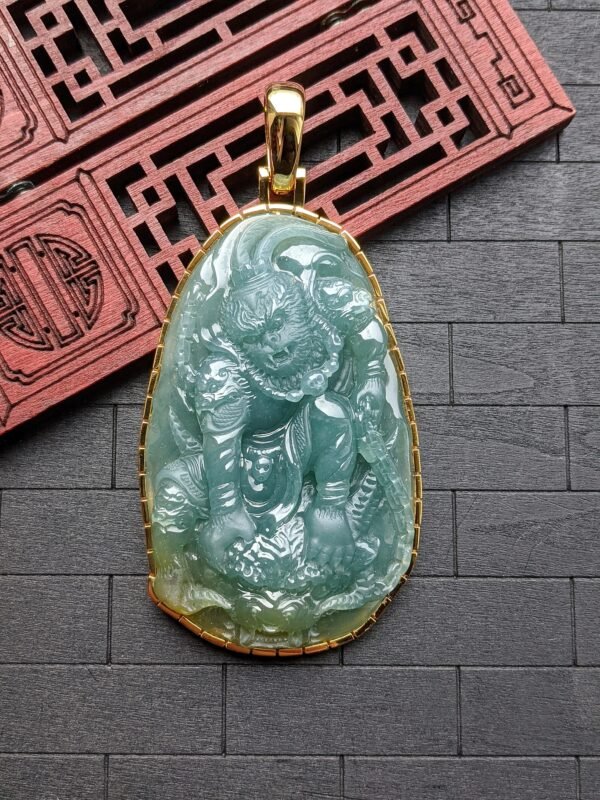 Dark Green Jade Monkey King/Dragon Pendant – JADE BROTHERS JEWELRY