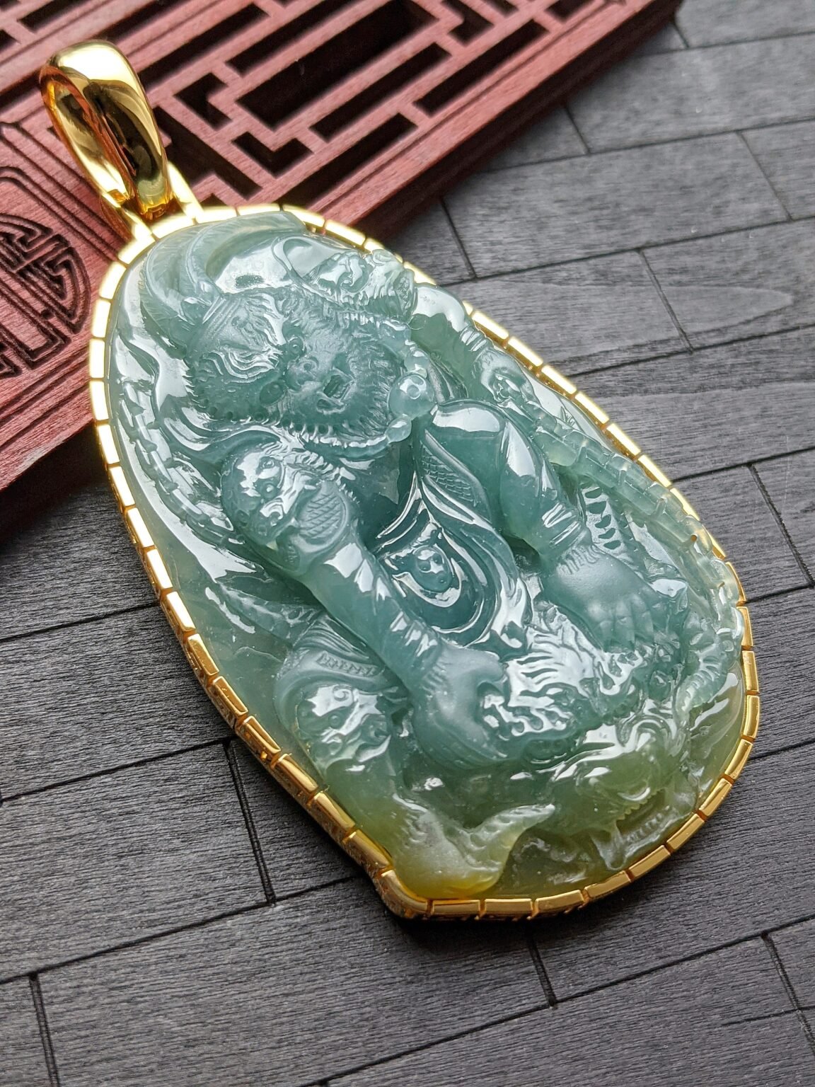 Dark Green Jade Monkey King/Dragon Pendant – JADE BROTHERS JEWELRY