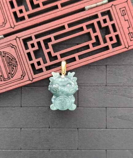Baby Green Dragon Jade Pendant