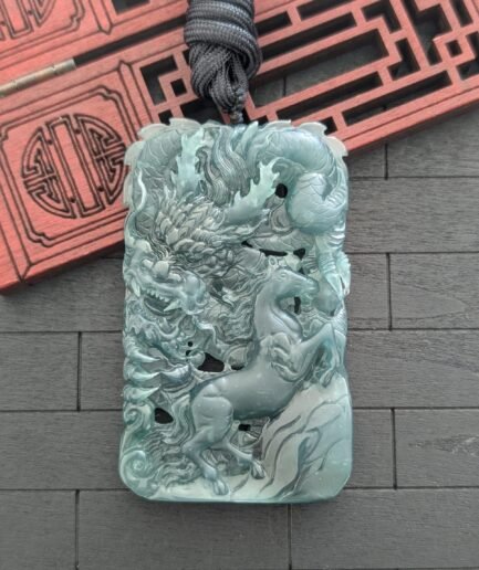 Green Jade Horse/Dragon Pendant