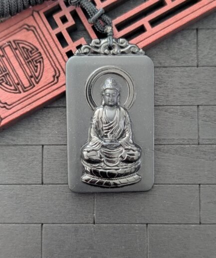 Black Jade Buddha Pendant