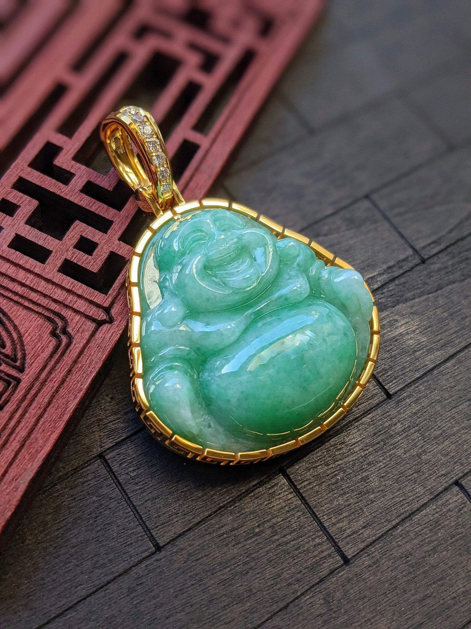 Green Jade Buddha Pendant – JADE BROTHERS JEWELRY