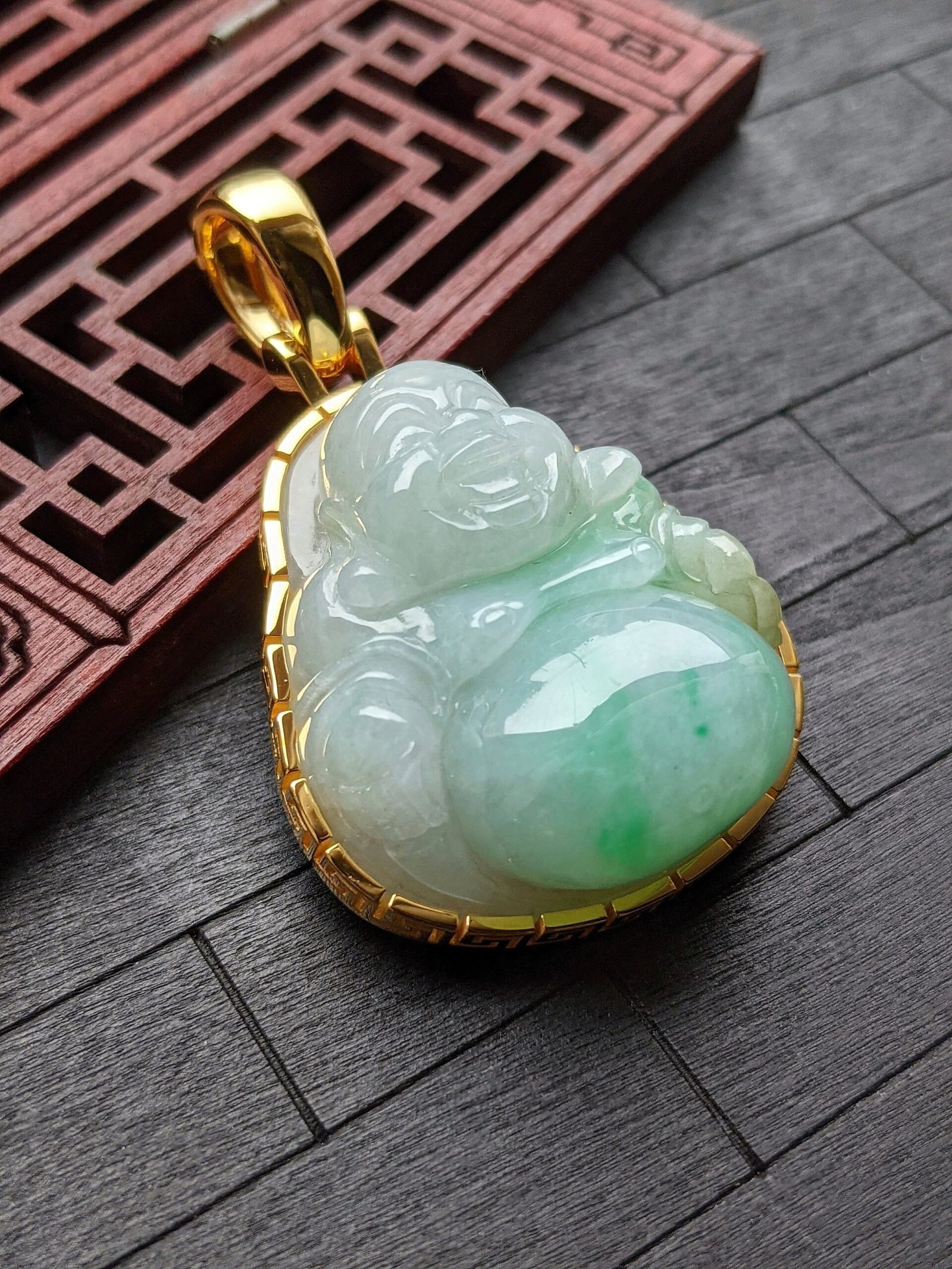 White/Green Jade Buddha Pendant – JADE BROTHERS JEWELRY