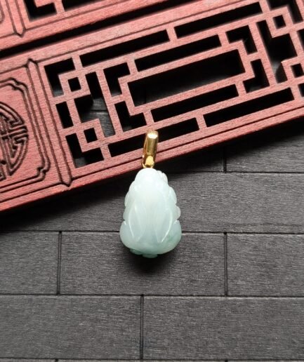 White/Green Rabbit Jade Pendant