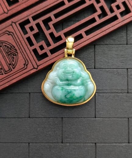 Green Jade Buddha Pendant