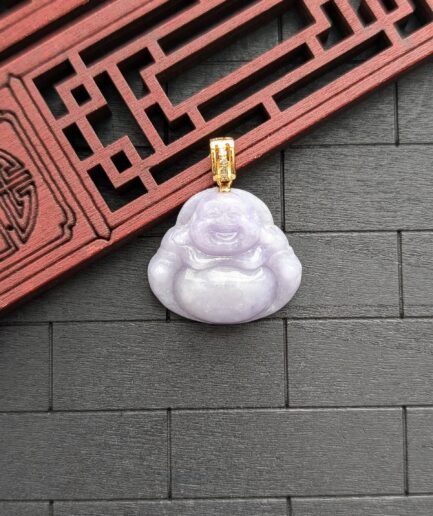 Lavender Buddha Jade Pendant