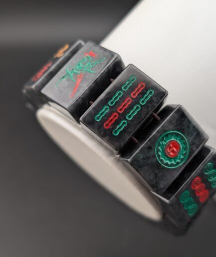 Black Mahjong Jade Bracelet